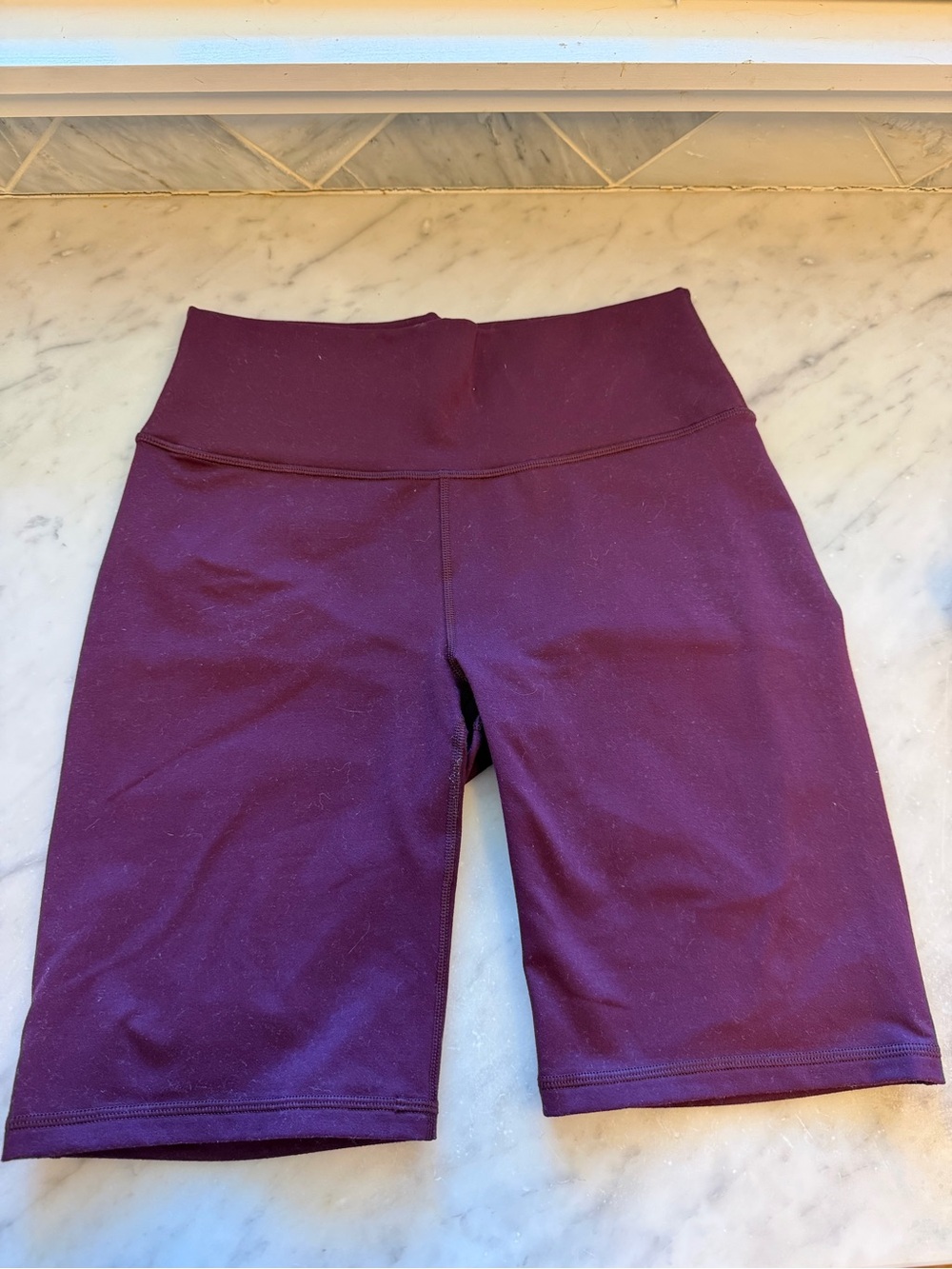 Fabletics - Women's High-Waist Bike Shorts - Deep Plum